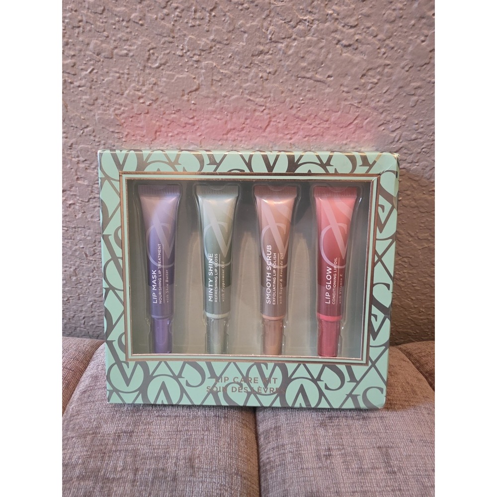 Victoria's Secret 4pc Lip Care Kit w/ Lip Scrub + Mask + Glow + Gloss NIB 0.34oz